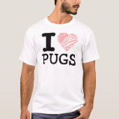 T-shirt J'aime les carlins (Devant)