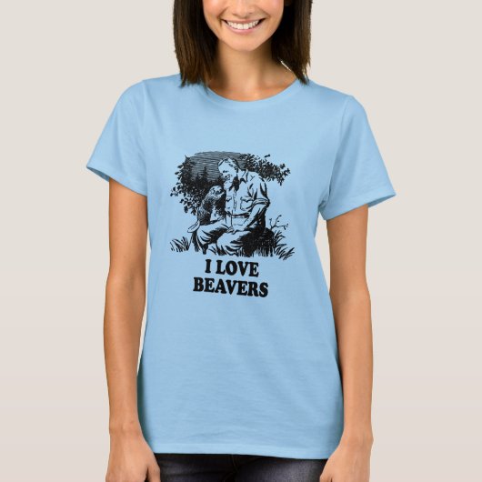 T-shirt J'aime les castors (Devant)