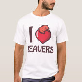 T-shirt J'aime les castors (Devant)