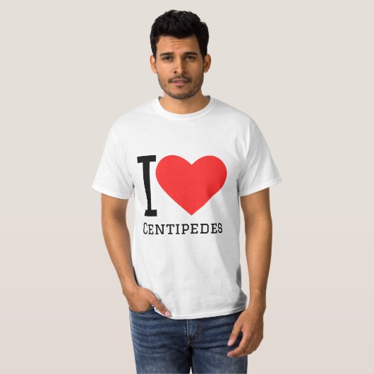 T-shirt J'aime les centipedes (Devant entier)