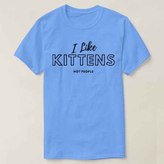 T-shirt J'Aime Les Chatons Pas Les Gens2 (Design devant)
