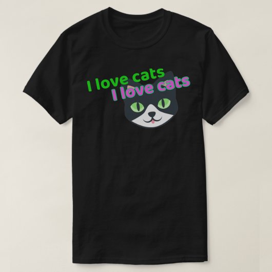 T-shirt J'aime les chats (Design devant)