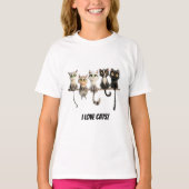 T-shirt J'aime les chats (Devant)