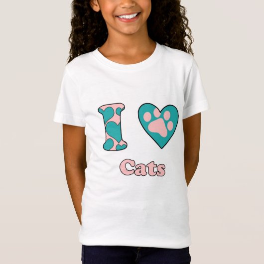 T-Shirt J'aime les chats (Devant)