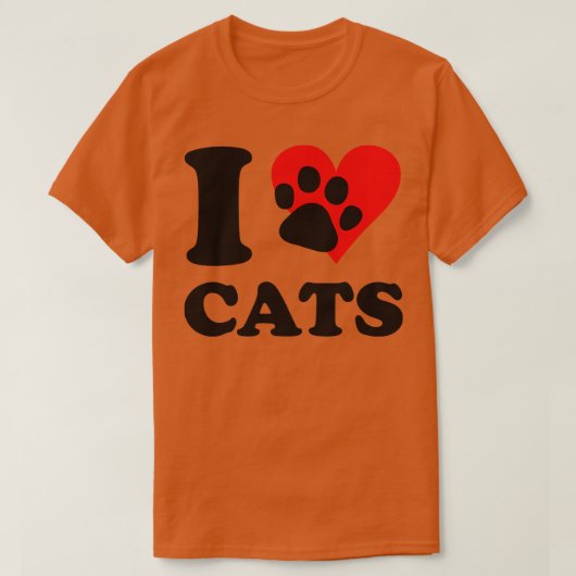 T-shirt J'aime les chats (Design devant)