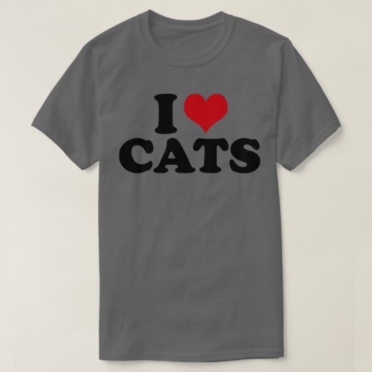 T-shirt J'aime les chats (Design devant)