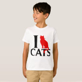 T-shirt J'aime les chats (Devant entier)