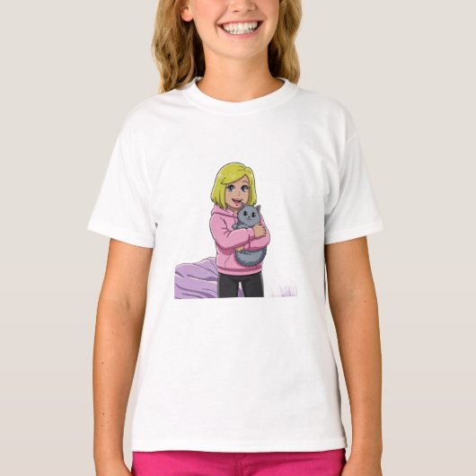 T-shirt J'aime les chats (Devant)