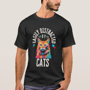 T-SHIRT J'AIME LES CHATS AMOUREUX DES CHATS CADEAU COLORÉ