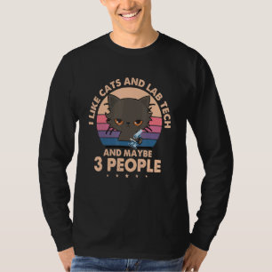 T-shirt J'Aime Les Chats Et Lab Tech Et Peut-Être 3 Person