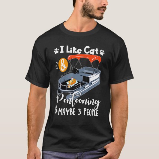 T-shirt J'Aime Les Chats Et Le Pontoise Et Peut-Être 3 Per (Devant)