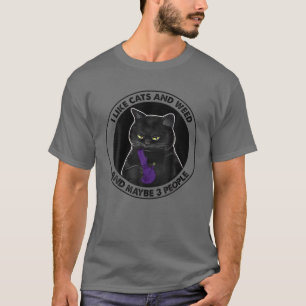 T-shirt J'Aime Les Chats Et Les Mauvaises Herbes Et Peut-