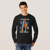 T-shirt J'Aime Les Chats Et L'Espace Chat & Espace (Devant entier)