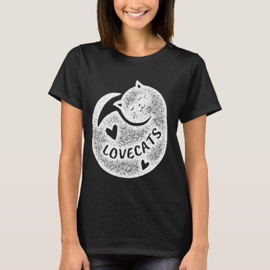 T-shirt J'aime les chats félins (Devant)