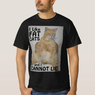 T-shirt J'aime les chats gras et je ne peux pas mourir ! T