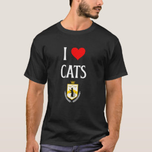 T-shirt J'aime les chats Je cœur chats Amateur de chats Gr