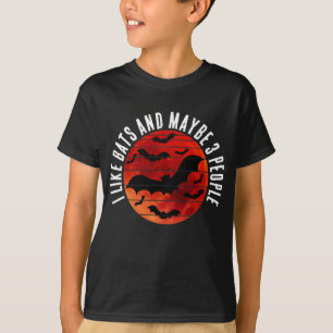 T-SHIRT J'AIME LES CHAUVES-SOURIS ET PEUT-ÊTRE 3 PERSONNES