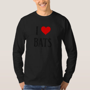 T-shirt J'aime les chauves-souris Je cœur chauves-souris A