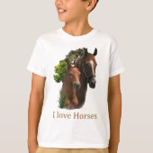 T-shirt J'aime les chevaux (Devant)