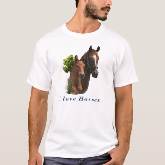 T-shirt J'aime les chevaux (Devant)