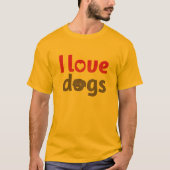 T-shirt j'aime les chiens (Devant)