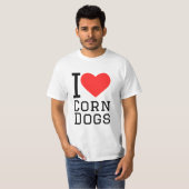 T-shirt J'aime les chiens de maïs (Devant entier)