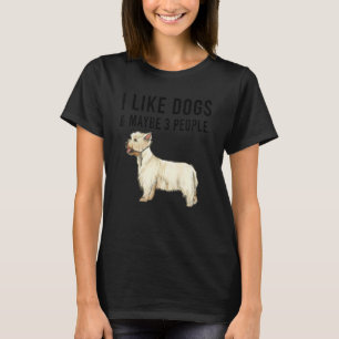 T-shirt J'Aime Les Chiens De Terrier Blanc West Highland E