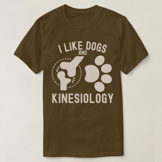 T-shirt J'aime les chiens et la kinésiologie (Design devant)