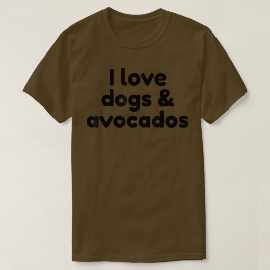 T-shirt J'Aime Les Chiens Et Les Avocados (Design devant)