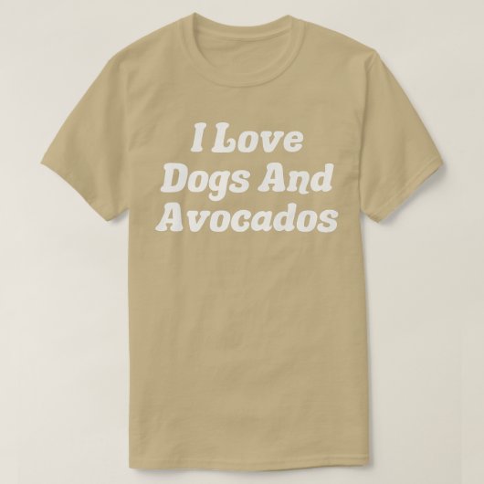 T-shirt J'Aime Les Chiens Et Les Avocados (Design devant)