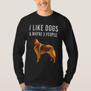 T-shirt J'aime les chiens Tervuren belges et peut-être 3 p
