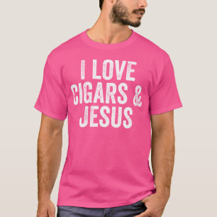 T-shirt J'aime les cigares Jésus humour chrétien cool fume