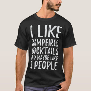 T-shirt J'Aime Les Cocktails Campfires et Peut-être 3 pers