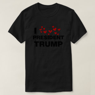 T-shirt J'aime les coeurs du président Trump
