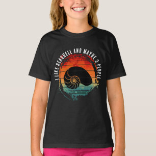 T-SHIRT J'AIME LES COQUILLAGES ET PEUT-ÊTRE 3 PERSONNES