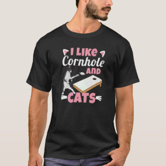 T-shirt J'Aime Les Cornhole Et Les Chats