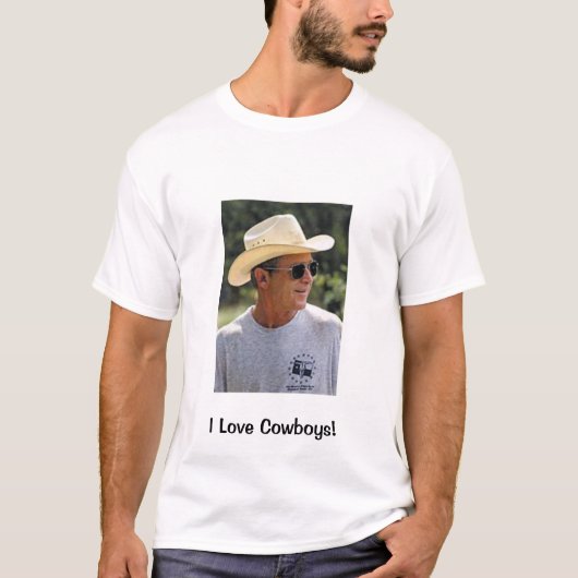 T-shirt J'aime les cowboys et le George Bush (Devant)