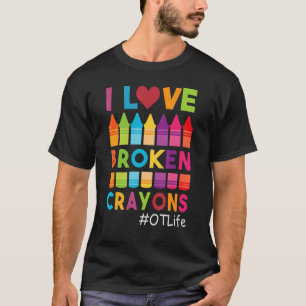 T-shirt J'aime les crayons cassés OT Vie Ergothérapie