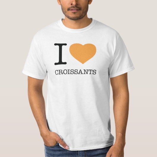 T-SHIRT J'AIME LES CROISSANTS (Devant)