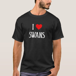 T-shirt J'aime les cygnes Je cœur de cygnes Amoureux de cy