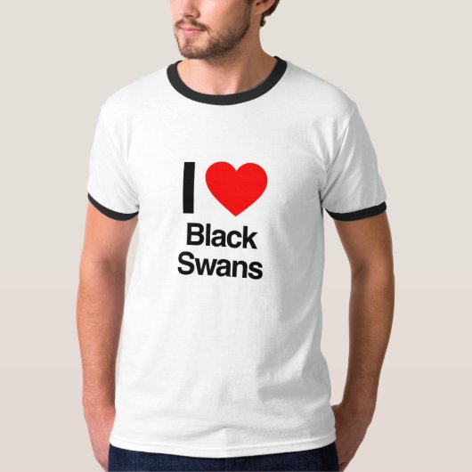 T-shirt j'aime les cygnes noirs (Devant)