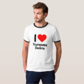 T-shirt j'aime les cygnes trompettes (Devant entier)