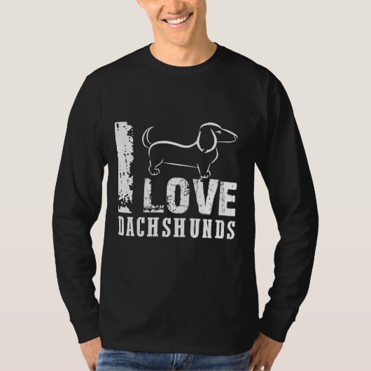 T-shirt J'Aime Les Dachshunds (Devant)