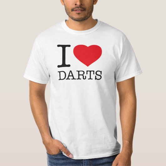 T-SHIRT J'AIME LES DARTS (Devant)