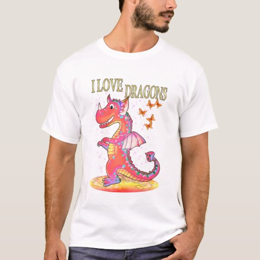 T-shirt J'Aime Les Dragons. (Devant)