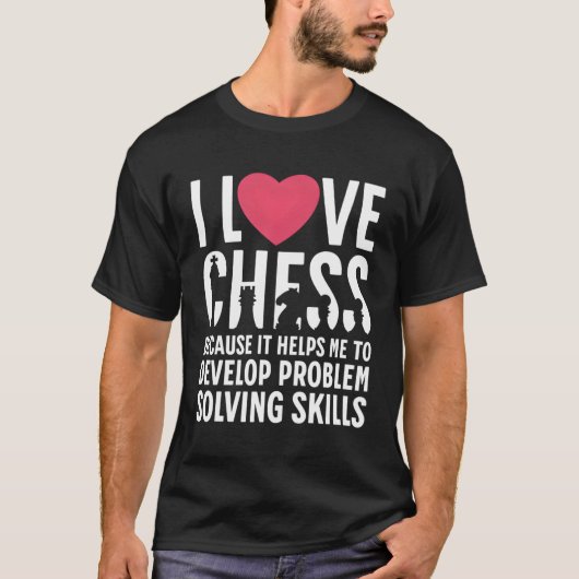 T-shirt J'Aime Les Échecs Parce Que (Devant)