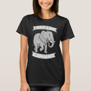 T-shirt J'Aime Les Eléphants Zoo Cirque Elephant Conserva