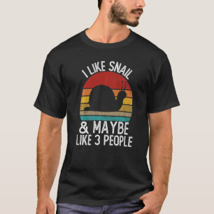 T-shirt J'aime les escargots et peut-être 3 personnes esca