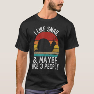 T-shirt J'aime les escargots et peut-être comme 3 personne