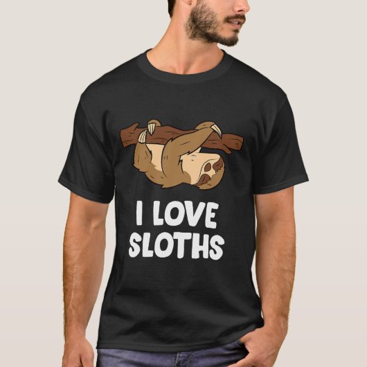 T-shirt J'Aime Les Fentes Mignonnes Sloth Baspirit (Devant)